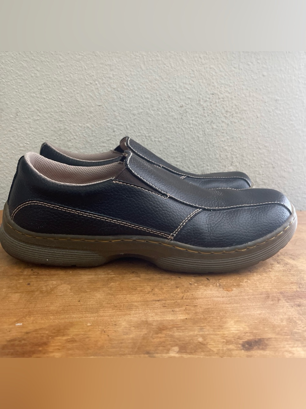 Dr. Martens Freeland Air Cushion Sole Dress Shoe Slip Ons Black Shoes Size 12